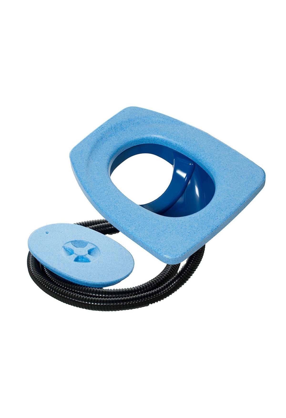 Urine-Diverting Privy Set with Styrofoam Seat Blue Bowl