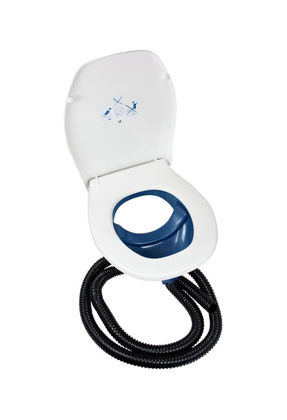 Urine-Diverting Privy Set with Regular Seat Blue Bowl
