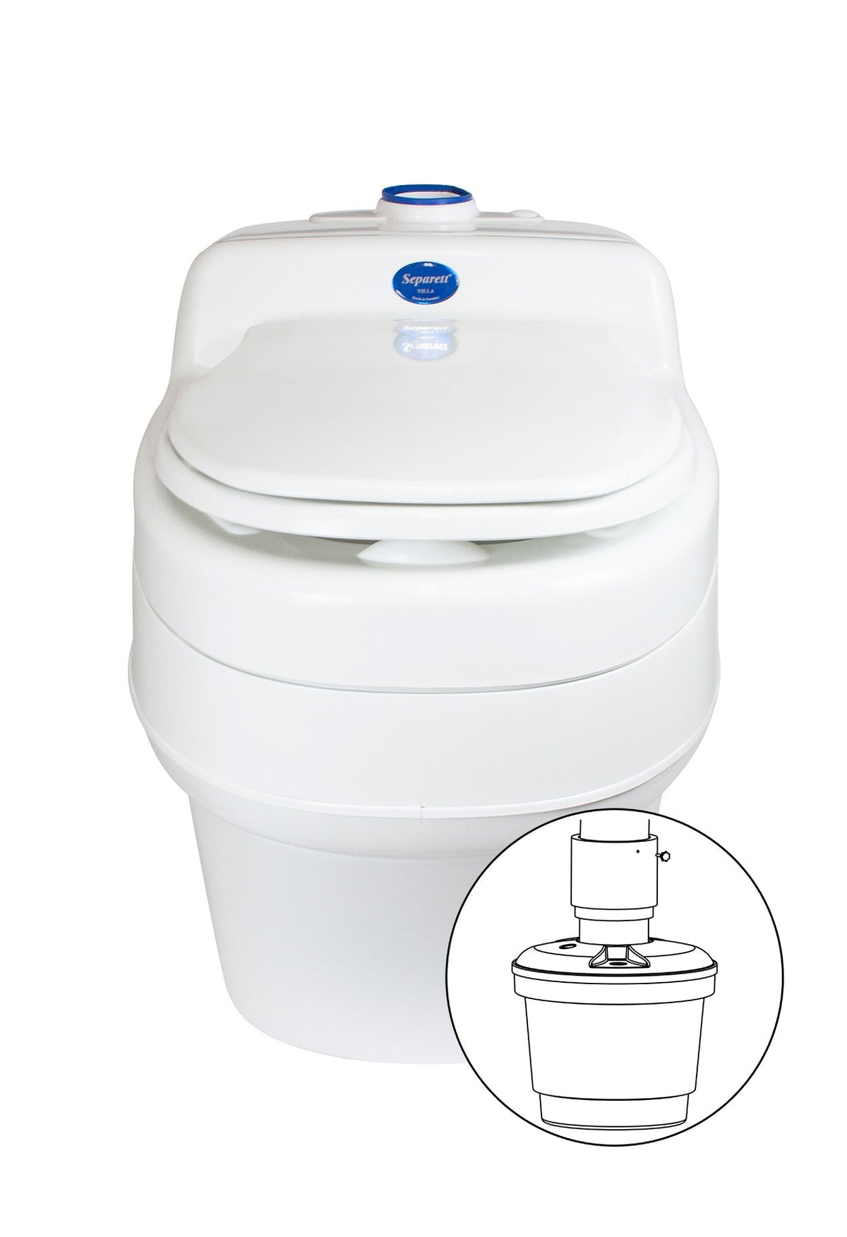 Urine-Diverting Toilet Separett Villa Extend
