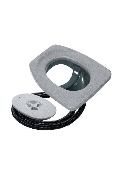 Urine-Diverting Privy Set with Styrofoam Seat Grey Bowl
