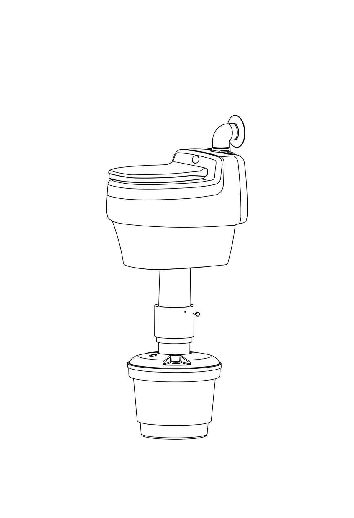 Urine-Diverting Toilet Separett Villa Extend