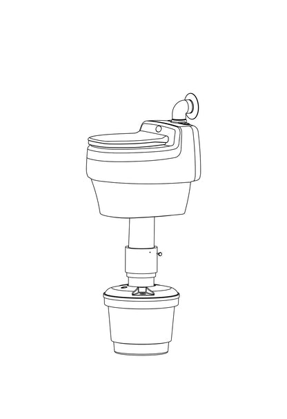 Urine-Diverting Toilet Separett Villa Extend